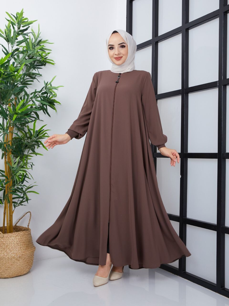 Açık Kahve Mevlana Ferace - Görsel 2