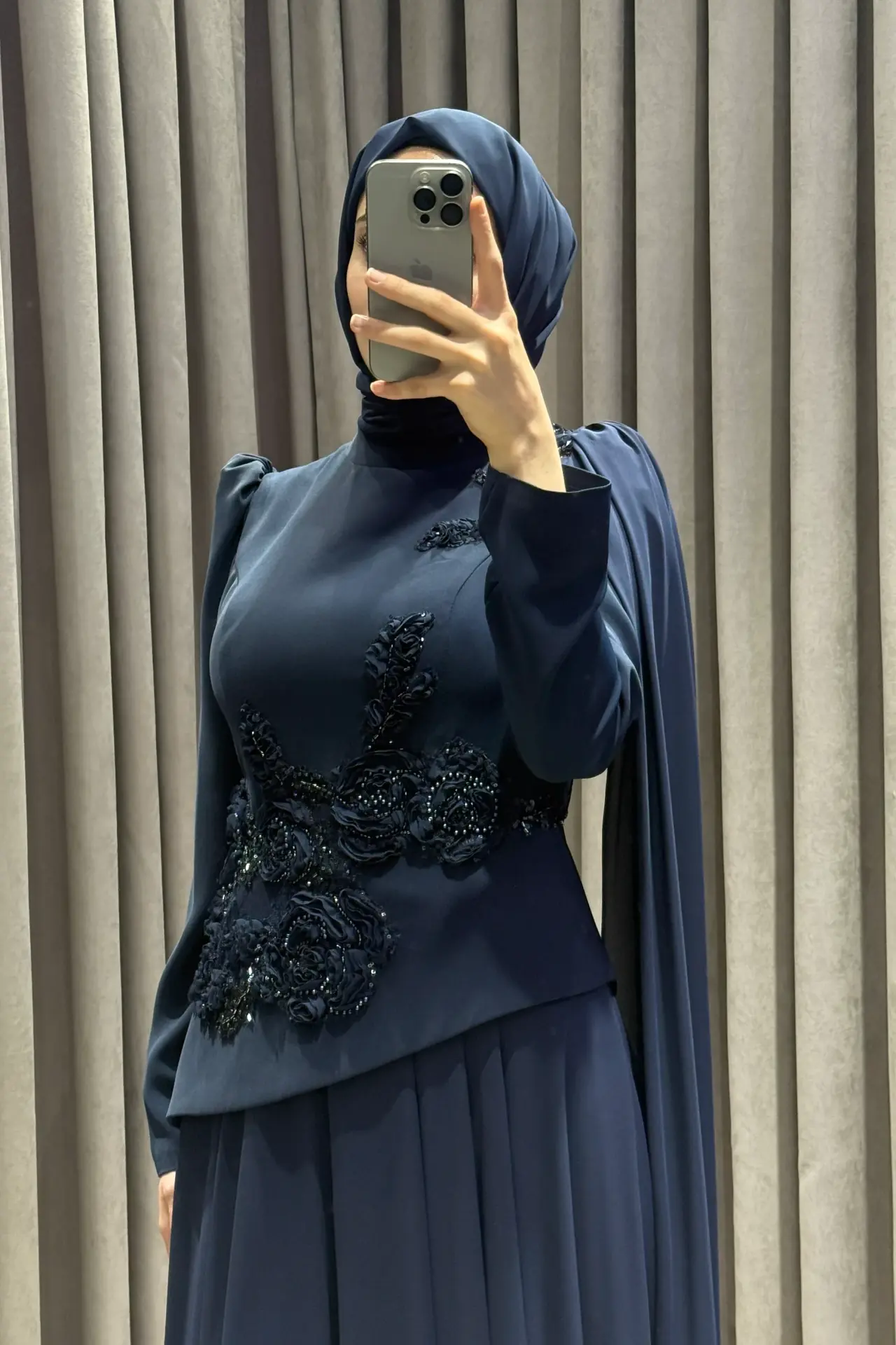 Alessa Lacivert Abiye - Görsel 4