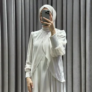 Lunaper Soft Bej Abiye