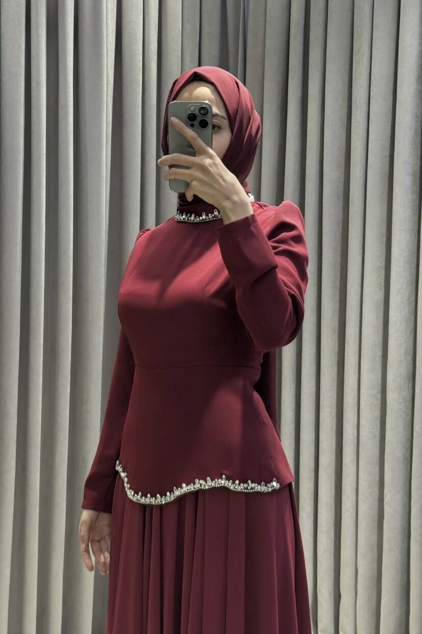 Zoya Kırmızı Abiye - Görsel 2