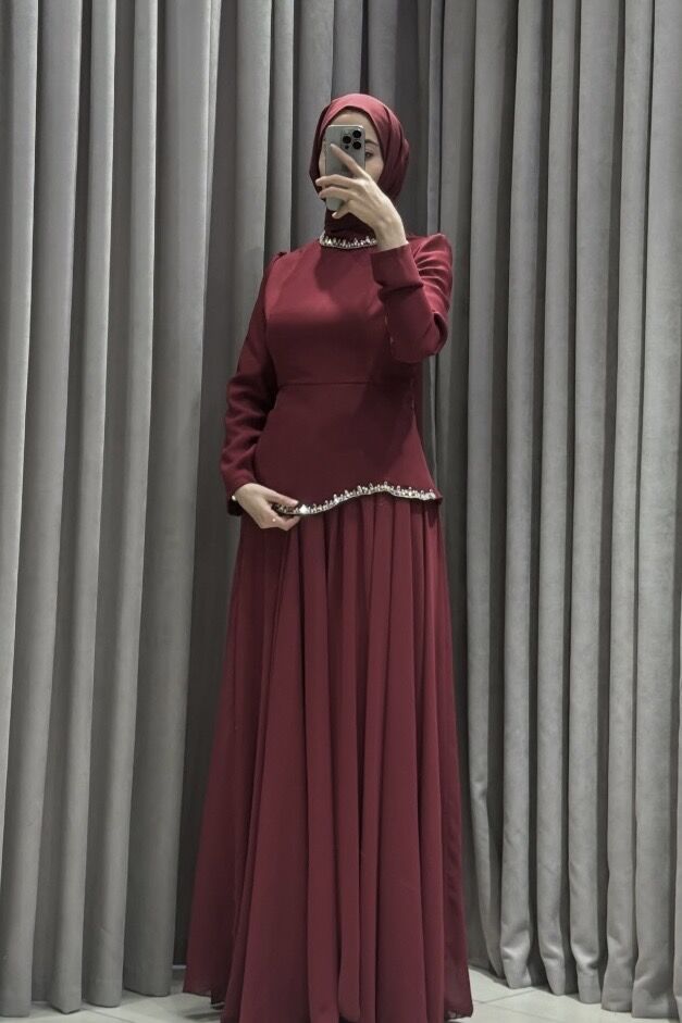 Zoya Kırmızı Abiye - Görsel 3