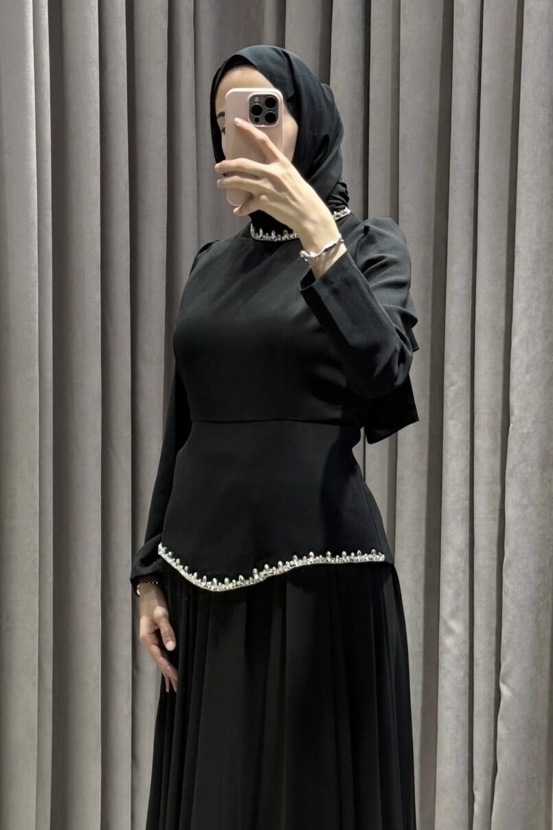Zoya Siyah Abiye - Görsel 3